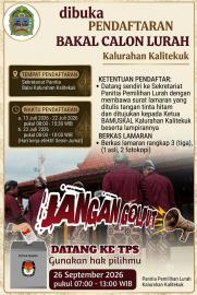 PENDAFTARAN LURAH DIBUKA HARI INI